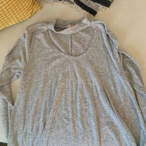 Grey cutout shirt